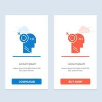 Arrow Focus Precision Target  Blue and Red Download and Buy Now web Widget Card Template vector