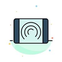 Interaction User Touch Interface Abstract Flat Color Icon Template vector