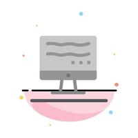 Computer Online Marketing Abstract Flat Color Icon Template vector