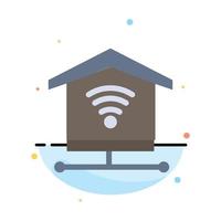 Security Internet Signal Abstract Flat Color Icon Template vector