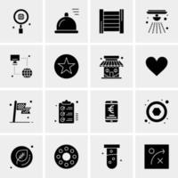 16 iconos de negocios universales vector ilustración de icono creativo para usar en proyectos relacionados con la web y dispositivos móviles