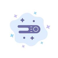 Astronomy Comet Space Blue Icon on Abstract Cloud Background vector