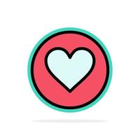 amor corazón favorito crack círculo abstracto fondo color plano icono vector