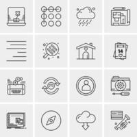 16 Universal Business Icons Vector Creative Icon Illustration to use in web and Mobile Related project