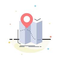 gps location map navigation route Flat Color Icon Vector