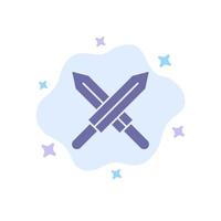 Sword Ireland Swords Blue Icon on Abstract Cloud Background vector