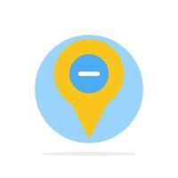 Location Map Navigation Pin minus Abstract Circle Background Flat color Icon vector