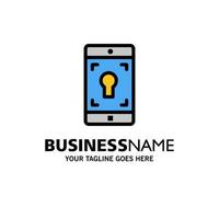 Application Mobile Mobile Application Screen Business Logo Template Flat Color vector