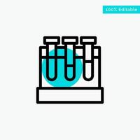 Lab Tubs Test Education turquoise highlight circle point Vector icon