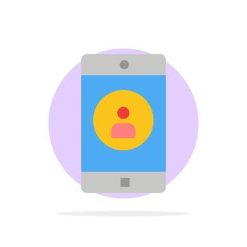 Application Mobile Mobile Application Profile Abstract Circle Background Flat color Icon vector