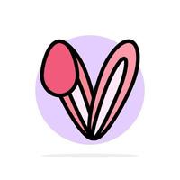 Animal Bunny Face Rabbit Abstract Circle Background Flat color Icon vector