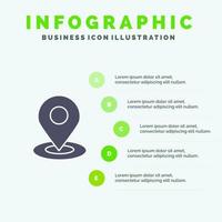 Browse Map Navigation Location Infographics Presentation Template 5 Steps Presentation vector