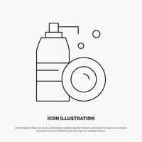 Aerosol Bottle Cleaning Spray Line Icon Vector