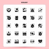 Solid 25 Ecology Icon set Vector Glyph Style Design Black Icons Set Web and Mobile Business ideas design Vector Illustration