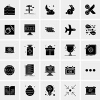 25 iconos de negocios universales vector ilustración de icono creativo para usar en proyectos relacionados con la web y dispositivos móviles