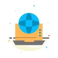 Internet Business Communication Connection Network Online Abstract Flat Color Icon Template vector