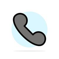 Call Incoming Telephone Abstract Circle Background Flat color Icon vector