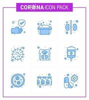 Coronavirus awareness icons 9 Blue icon Corona Virus Flu Related such as scale virus human sars influenza viral coronavirus 2019nov disease Vector Design Elements