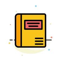 Book Education Medical Book Medical Abstract Flat Color Icon Template vector