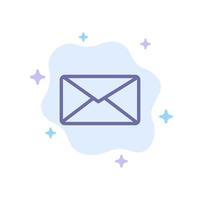 icono azul de la interfaz de usuario de correo electrónico en el fondo abstracto de la nube vector