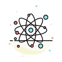 Atom Particle Molecule Physics Abstract Flat Color Icon Template vector