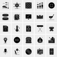 25 iconos de negocios universales vector ilustración de icono creativo para usar en proyectos relacionados con la web y dispositivos móviles