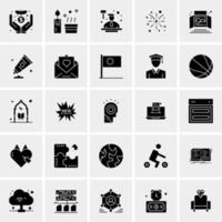 25 iconos de negocios universales vector ilustración de icono creativo para usar en proyectos relacionados con la web y dispositivos móviles