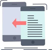 data transfer mobile management Move Flat Color Icon Vector