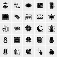 25 iconos de negocios universales vector ilustración de icono creativo para usar en proyectos relacionados con la web y dispositivos móviles