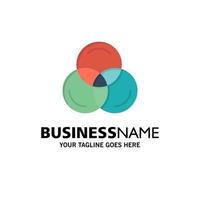 plantilla de logotipo de empresa web de color rgb color plano vector