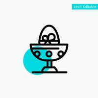 Boiled Boiled Egg Easter Egg Food turquoise highlight circle point Vector icon