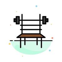 plantilla de icono de color plano abstracto de máquina de gimnasio de fitness con mancuernas de equilibrio vector