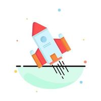 space craft shuttle space rocket launch Flat Color Icon Vector