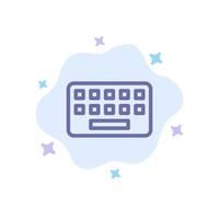 KeyBoard Typing Board Key Blue Icon on Abstract Cloud Background vector