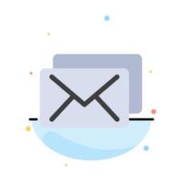 Business Mail Message Abstract Flat Color Icon Template vector