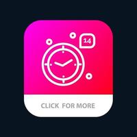 Time Love Wedding Heart Mobile App Button Android and IOS Line Version vector