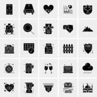 25 iconos de negocios universales vector ilustración de icono creativo para usar en proyectos relacionados con la web y dispositivos móviles