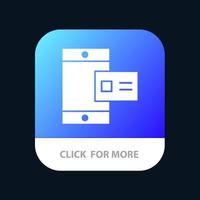 Mobile Online Chalk Profile Mobile App Button Android and IOS Glyph Version vector