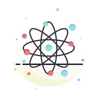 Atom Particle Molecule Physics Abstract Flat Color Icon Template vector