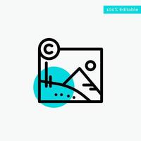 Artwork Business Copyright Copyrighted turquoise highlight circle point Vector icon