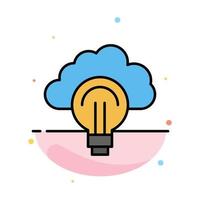 Idea Light Bulb Focus Success Abstract Flat Color Icon Template vector