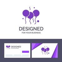 Creative Business Card and Logo template Indian Day Balloon India Vector Illustration