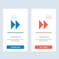 Control Fast Forward Media Video  Blue and Red Download and Buy Now web Widget Card Template vector