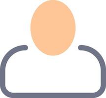 Administrator Man User  Flat Color Icon Vector icon banner Template