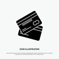 Credit card Business Cards Credit Card Finance Money Shopping solid Glyph Icon vector