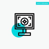 Brand Branding Design Print turquoise highlight circle point Vector icon