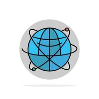 Globe Business Data Global Internet Resources World Abstract Circle Background Flat color Icon vector