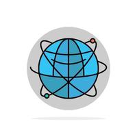 Globe Business Data Global Internet Resources World Abstract Circle Background Flat color Icon vector