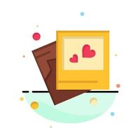 Frame Love Heart Wedding Abstract Flat Color Icon Template vector