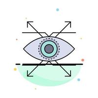 Business eye look vision Flat Color Icon Vector